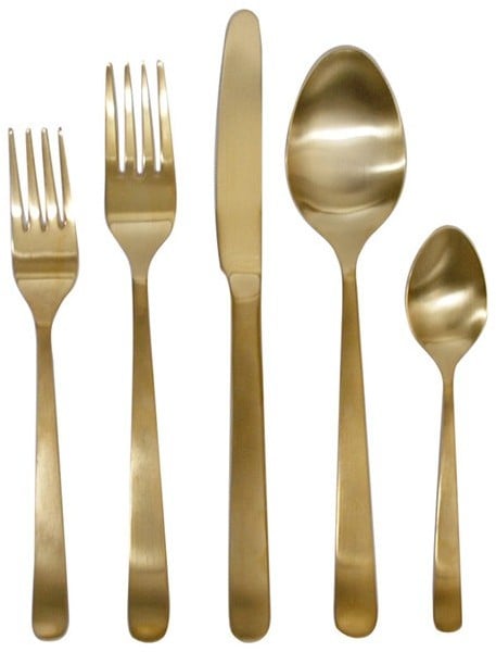 Gold Flatware Set ($107)