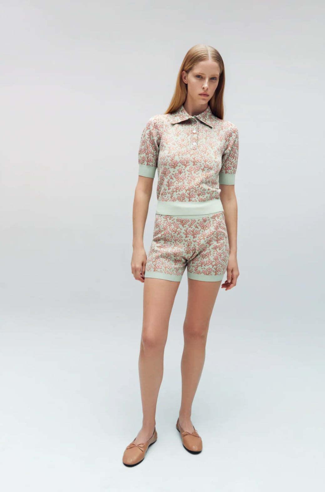 Zara Jacquard Knit Photo Shirt and Shorts Sumptuous Jacquard