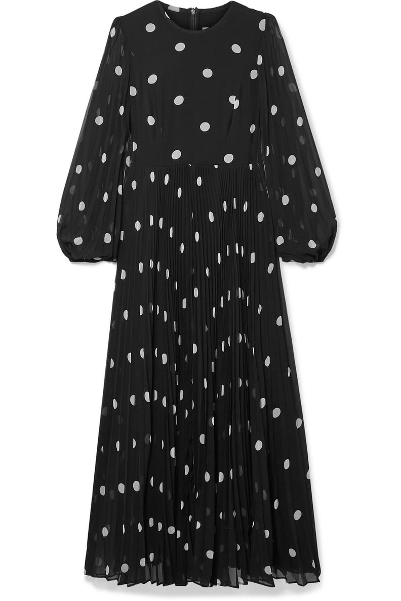 Zimmermann Sunray pleated polka-dot georgette maxi dress