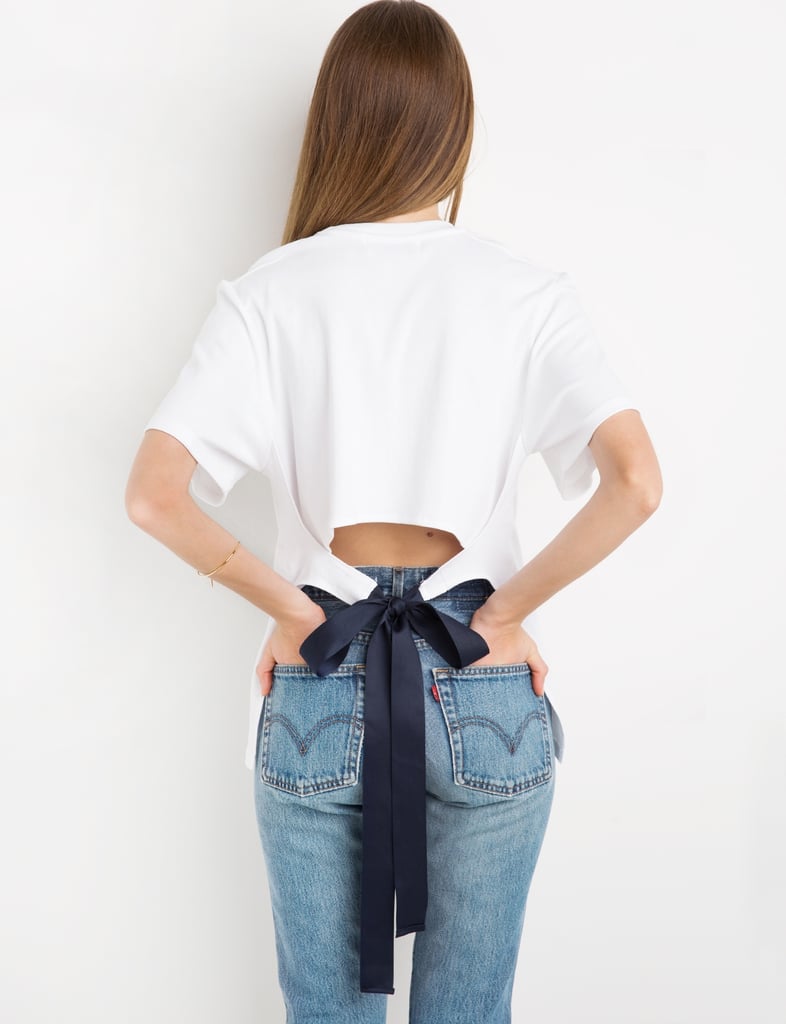 "I love white t-shirts and this one from Pixie Market ($78) is especially unique — just check out the back. The ribbon bow gives the otherwise plain top that special touch. Consider this piece already part of my weekly rotation." — ML
