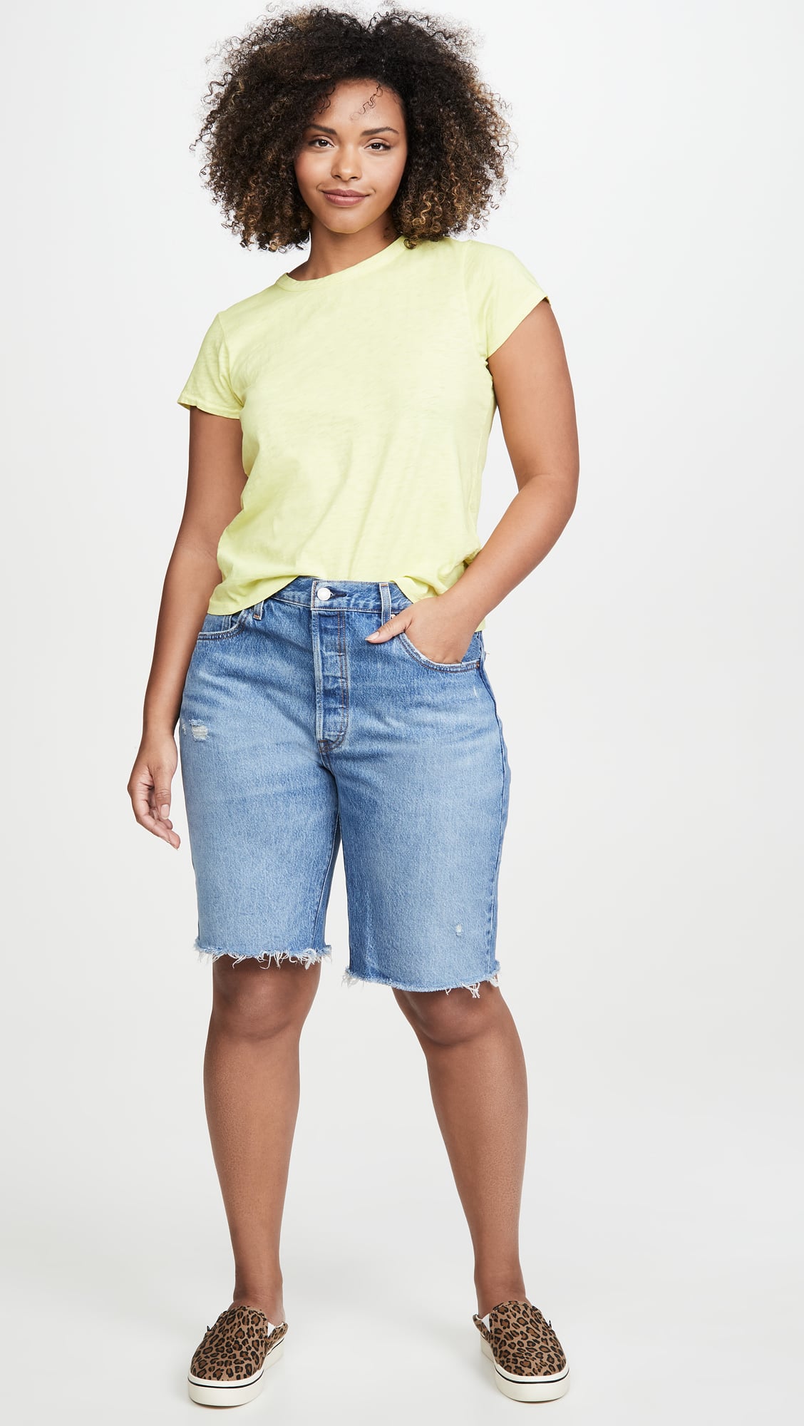 Levi's 501 Knee Length Shorts | From Minimal to Feminine and Sporty, 42  Under-$100 Pieces We're Shopping For Spring | POPSUGAR Fashion Photo 25