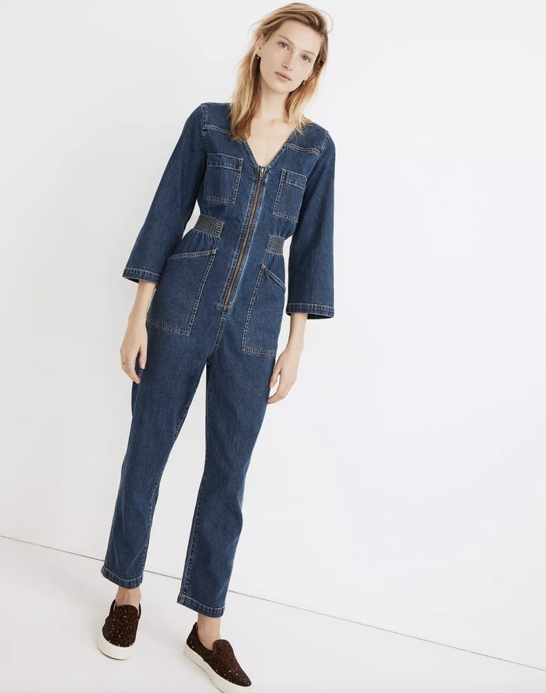 Madewell Denim Patch Pocket Coverall Jumpsuit