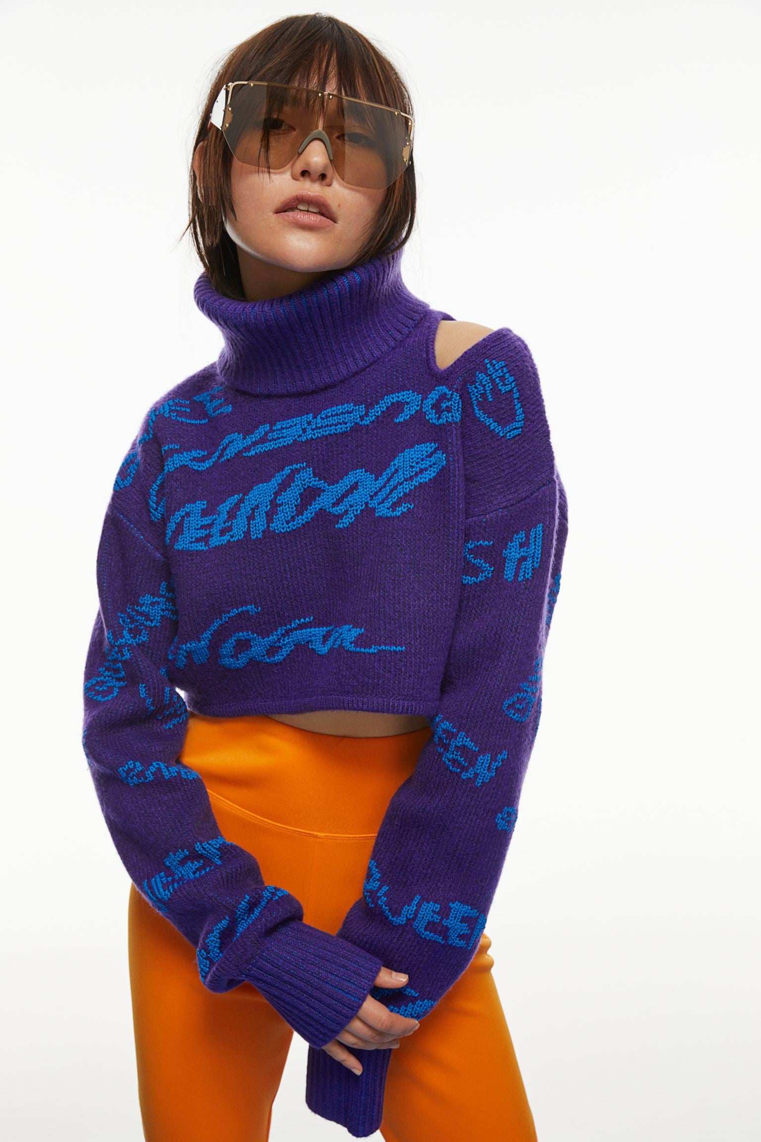 H\u0026M Crop Turtleneck Sweater 