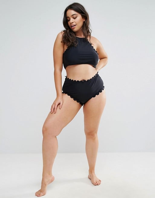 Boohoo Plus Scallop Edge Bikini