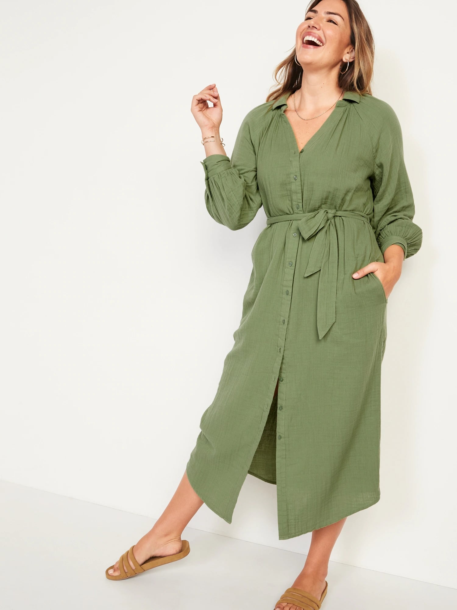 Waist defined 2025 midi dress