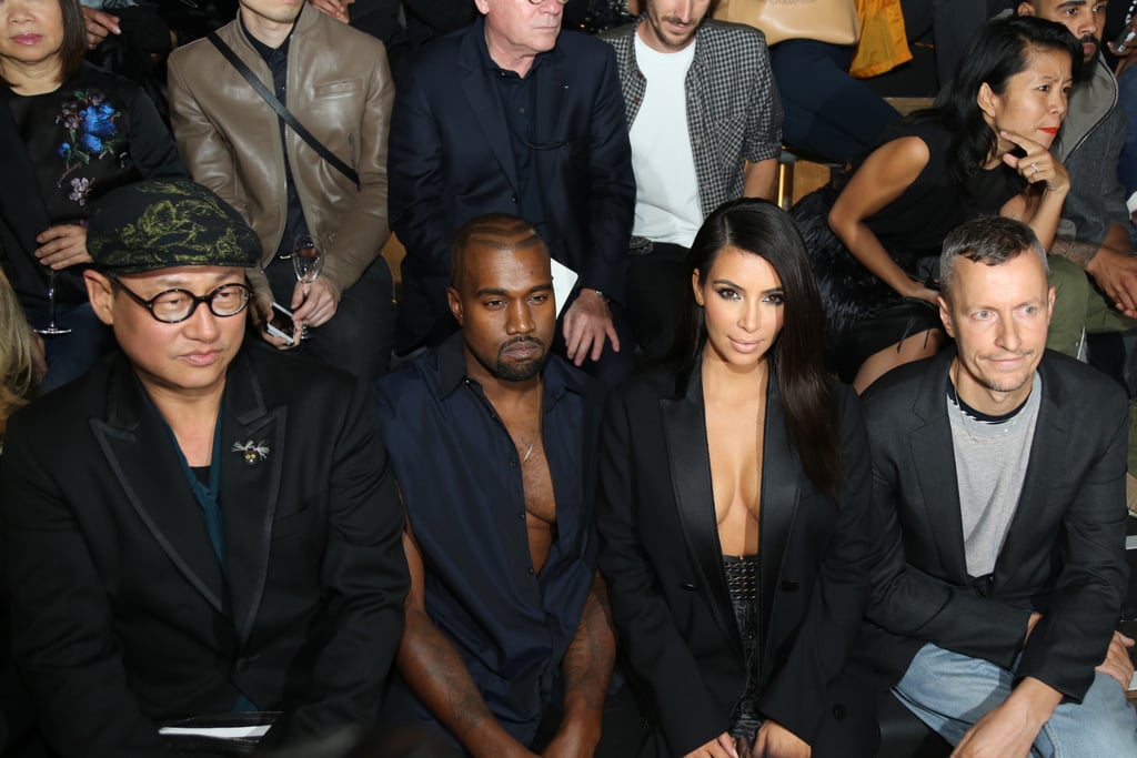 Kanye West Showing Man Cleavage at Paris Fashion Week