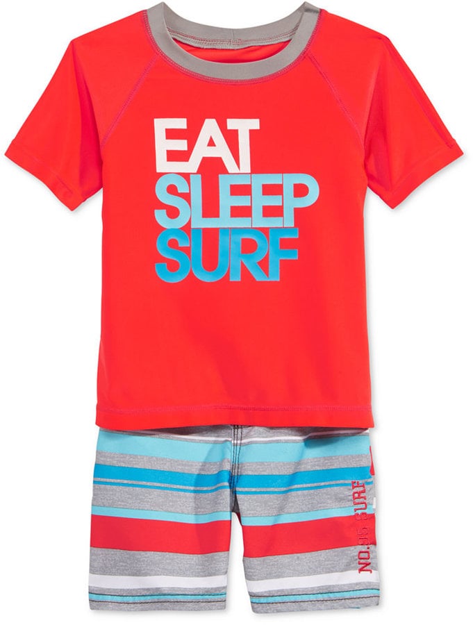 2-Piece Eat Sleep Surf Rash Guard Set