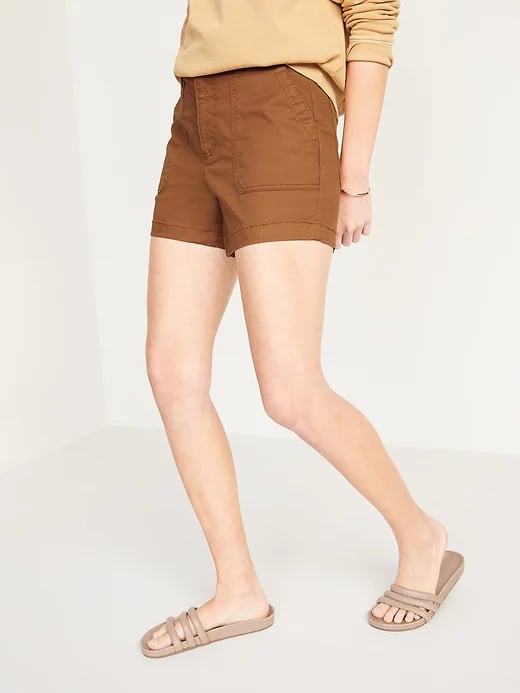 Old Navy High-Waisted Twill Utility Shorts — 4-Inch Inseam