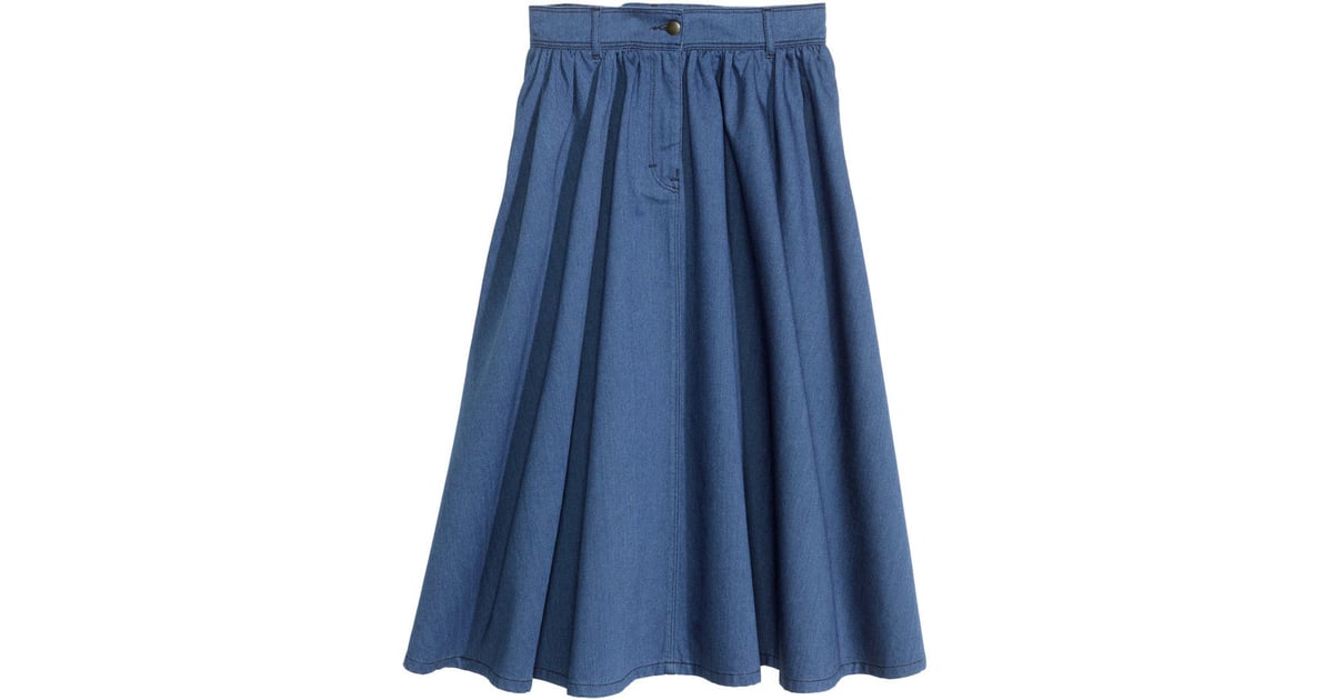 H&M Full Denim Skirt | Full Skirt Trend | POPSUGAR Fashion Photo 2