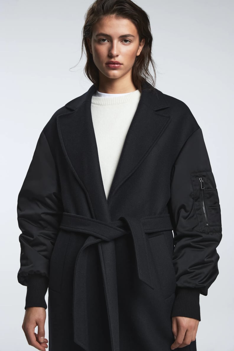 A Cool Silhouette: Zara Combination Bomber Coat