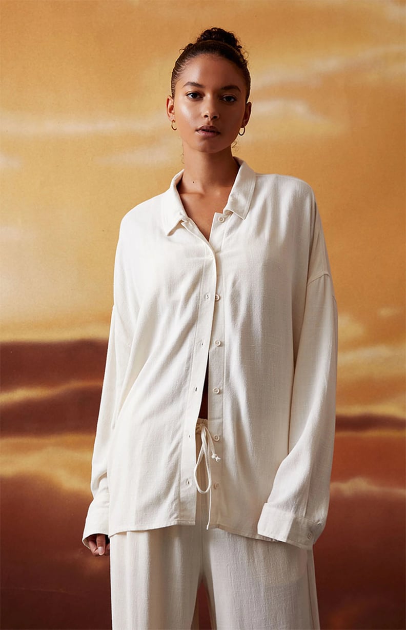 A Linen Button-Up: Ryan Destiny x PacSun Linen Miami Beach Oversized Shirt