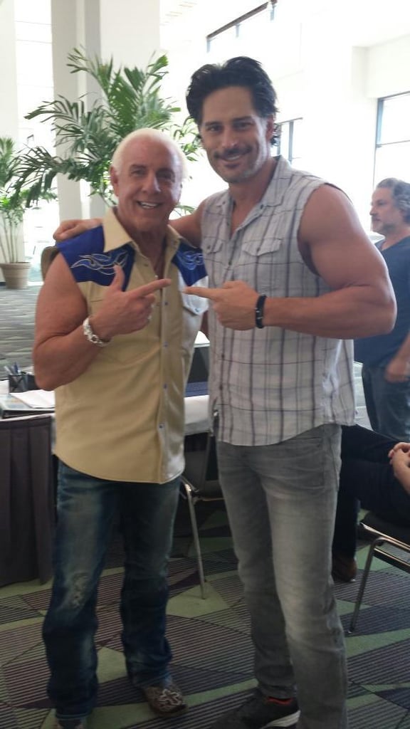 Manganiello posed with cast member Ric Flair.