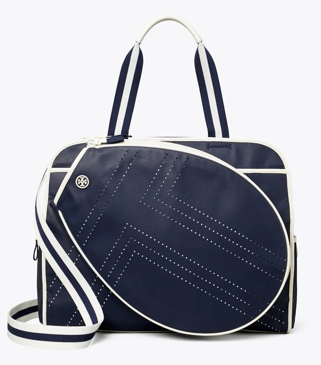 Elevated and Chic: Tory Sport Convertible Perforated-T Tennis Tote