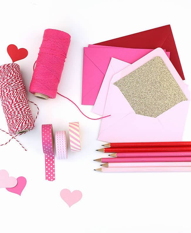 Easy Ombre Valentine Pencils - Damask Love