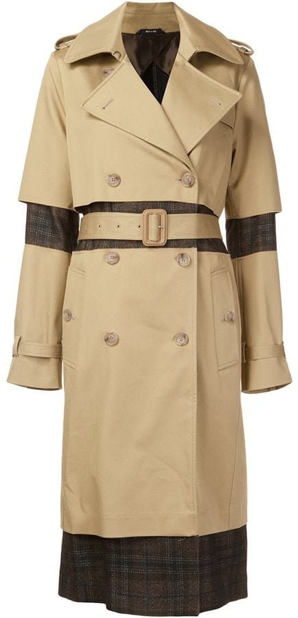 Maison Margiela Check Panel Trench Coat