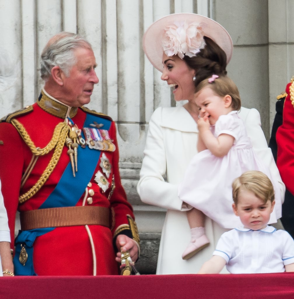 Kate cracked up at Prince Charles during the 2016 Trooping the Colour.