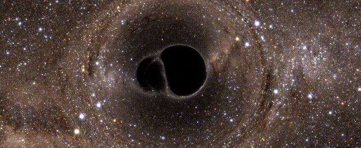 GIF of Two Merging Black Holes