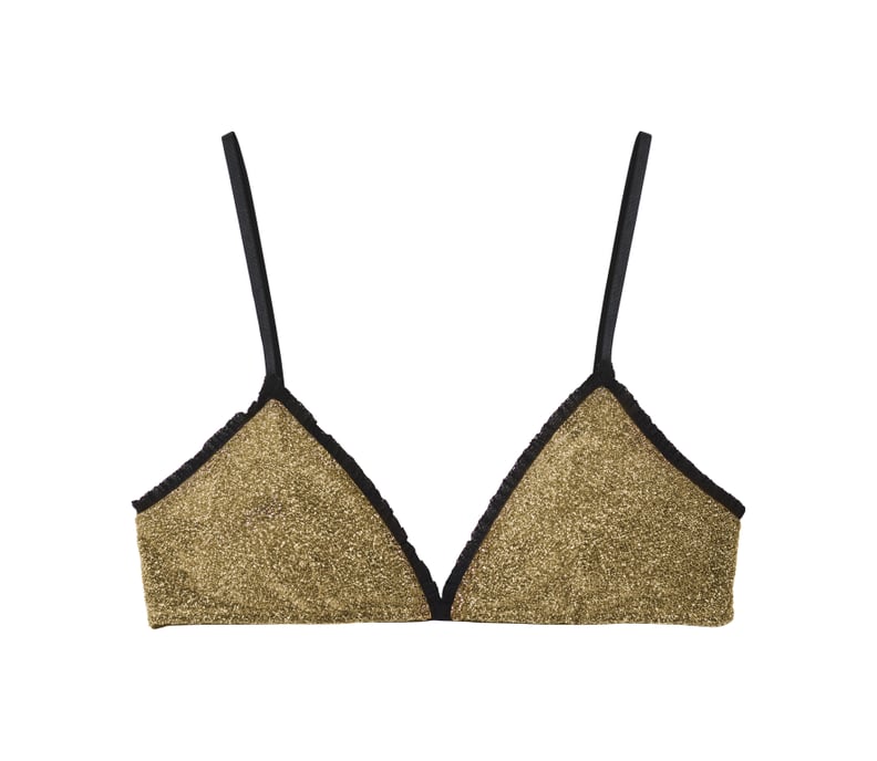 H&M Soft-Cup Bra in Glittery Mesh