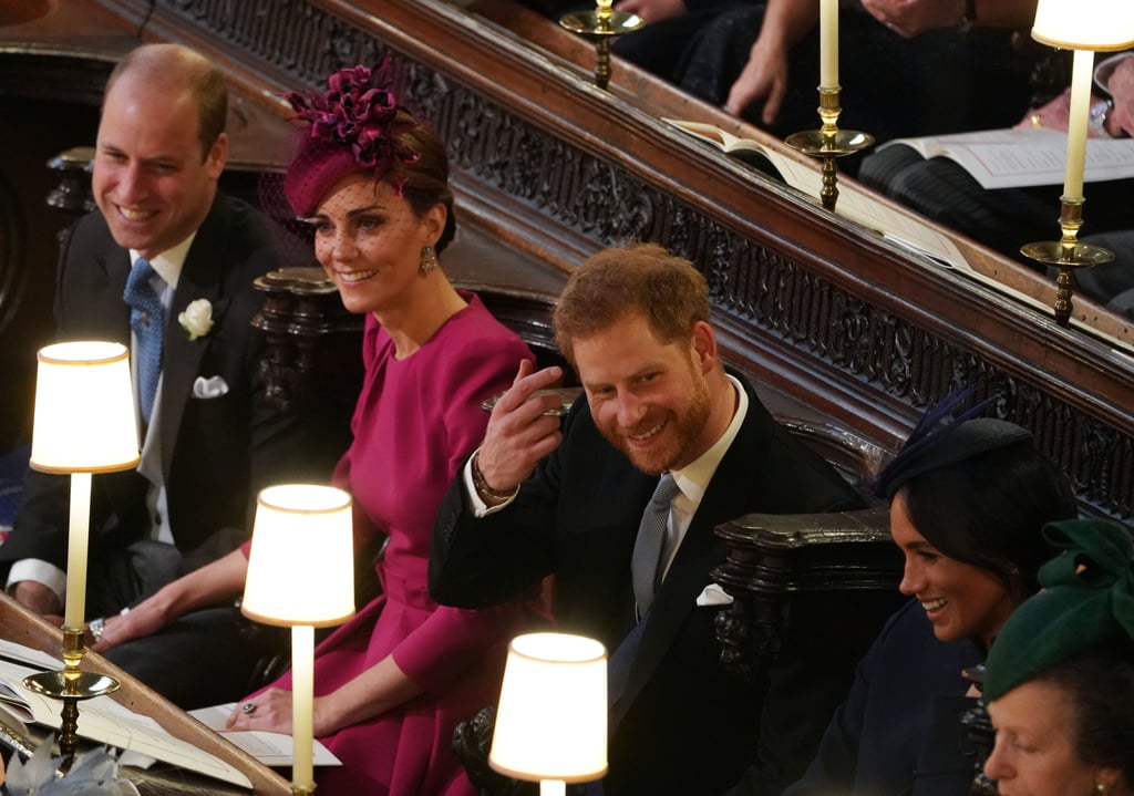 Meghan, Harry, Kate, and William at Eugenie's Wedding