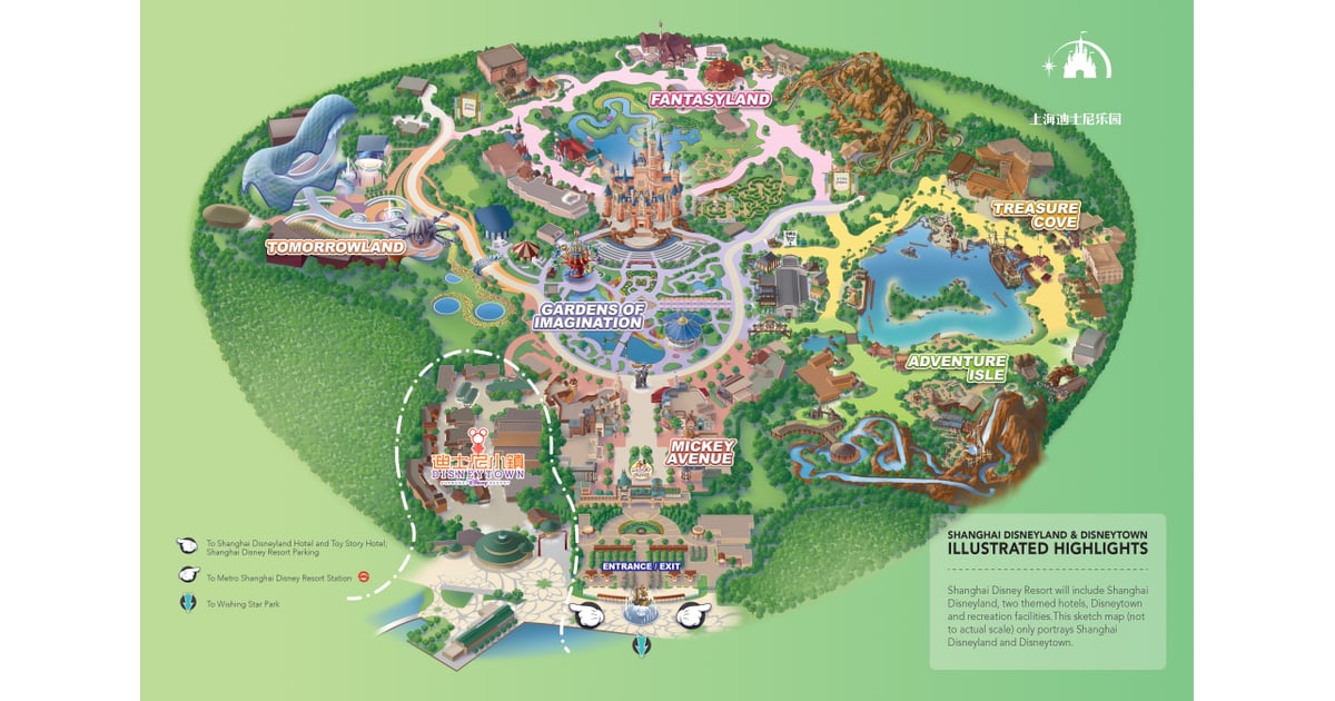 Map of Shanghai Disneyland and Disneytown Shanghai Disney Resort POPSUGAR Australia Smart
