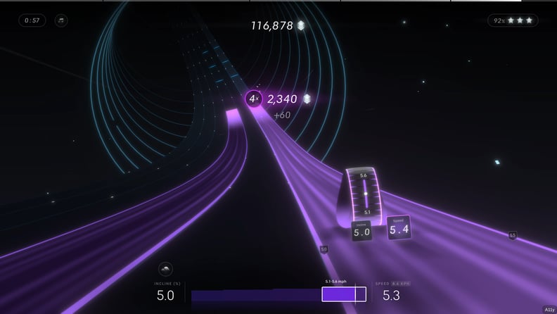 Peloton Tread lanebreak screenshot