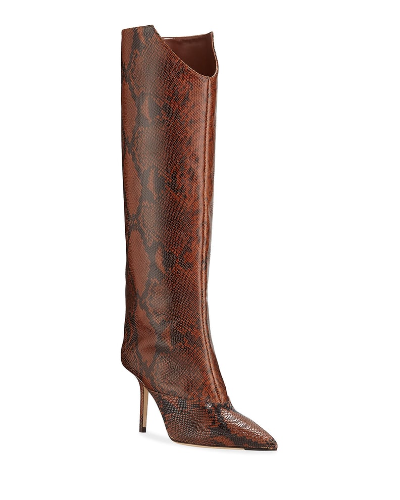 Jimmy Choo Brelan Snake-Print Knee Boots