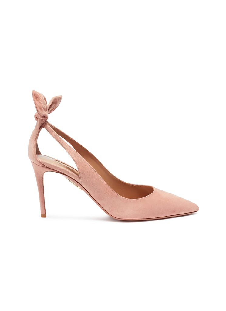 Meghan's Exact Aquazzura Deneuve Bow Pump in Rose