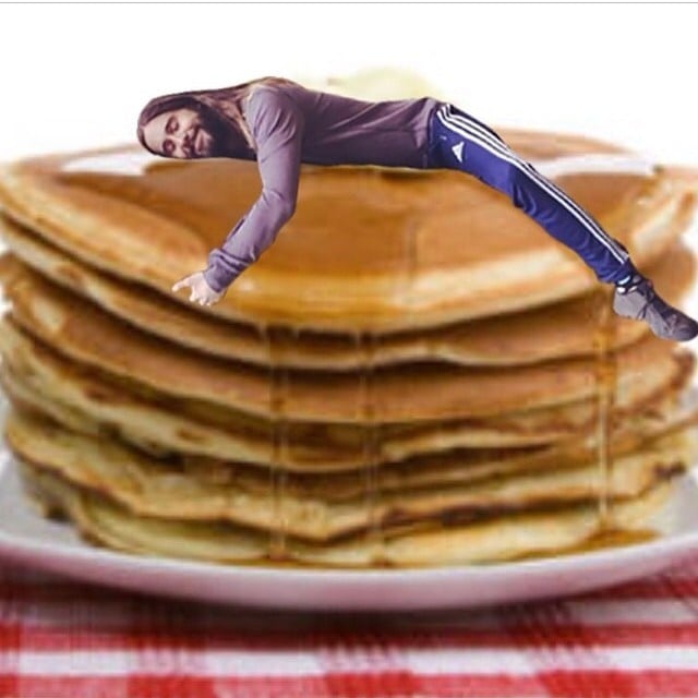 Jared Hugging Pancakes