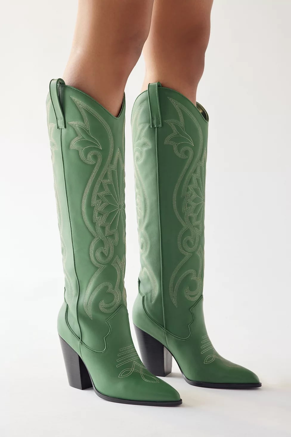 Green Boots: Steve Madden Cowboy Boot | Not Sure About the Cowboy Boot Trend? Will Be After Seeing These 12 Pairs | POPSUGAR Fashion Photo 4