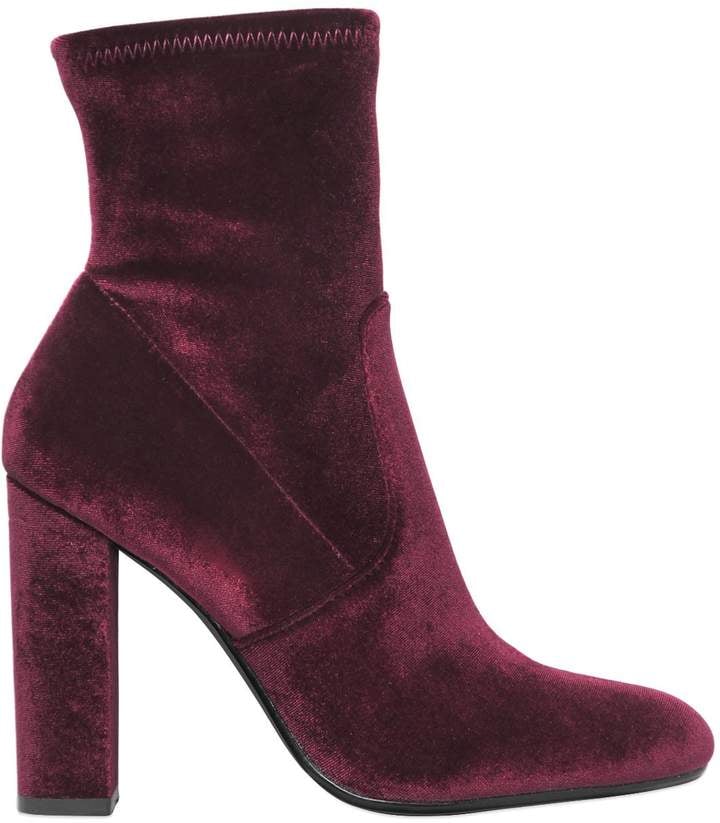 Steve Madden Editt Stretch Velvet Ankle Boots