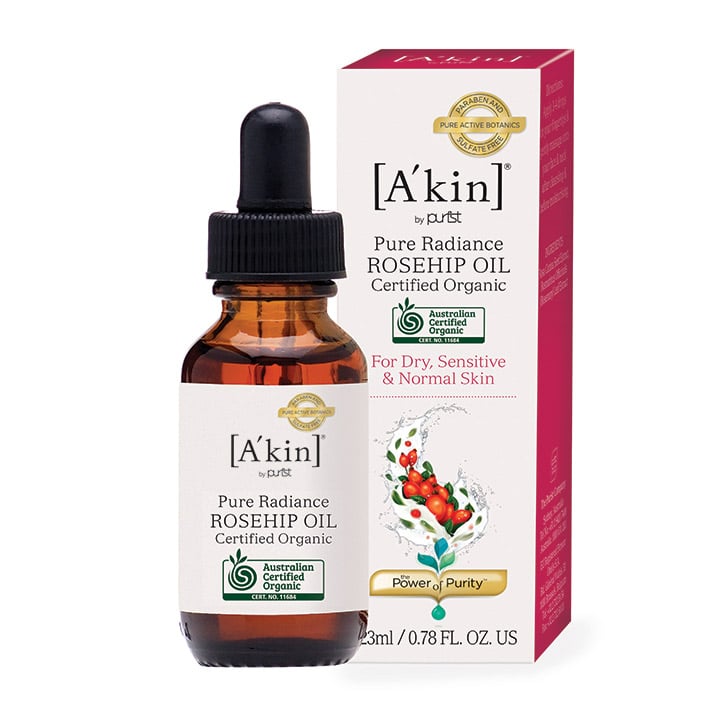 A'kin Certified Organic Pure Radiance Rosehip Oil, $19.95 A'kin Certified Organic Pure Radiance Rosehip Oil, $19.95