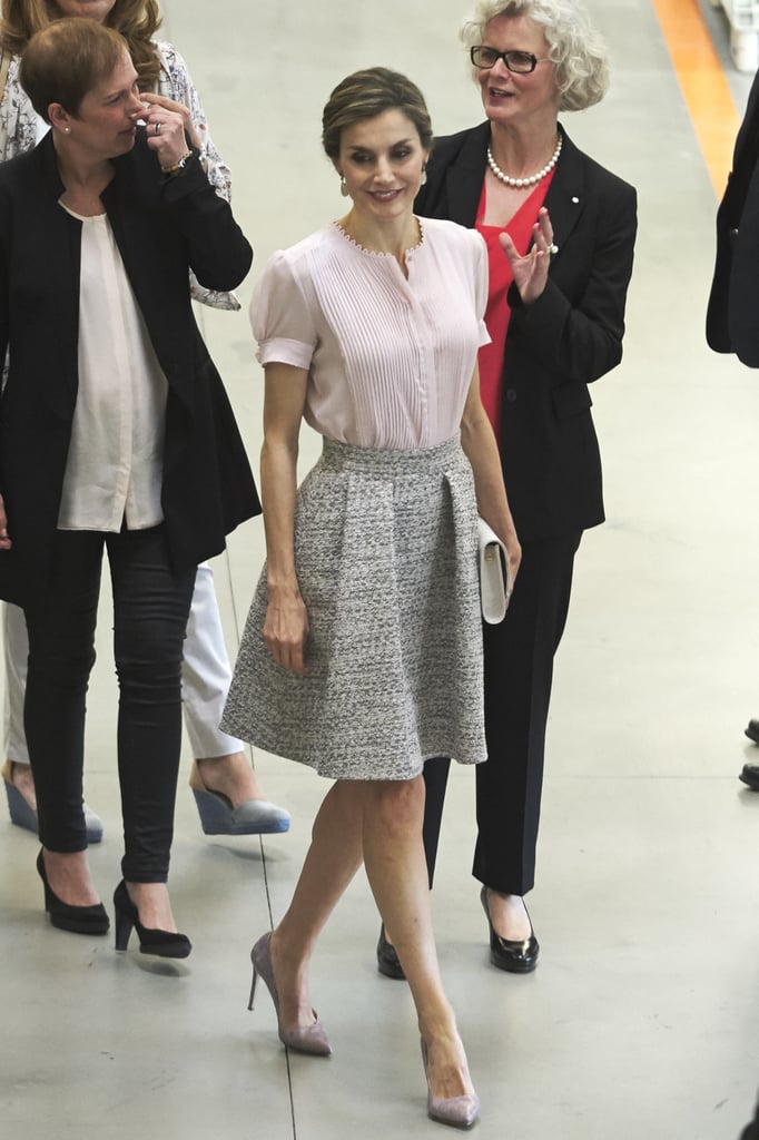 Queen Letizia's Hugo Boss A-Line Skirt June 2016