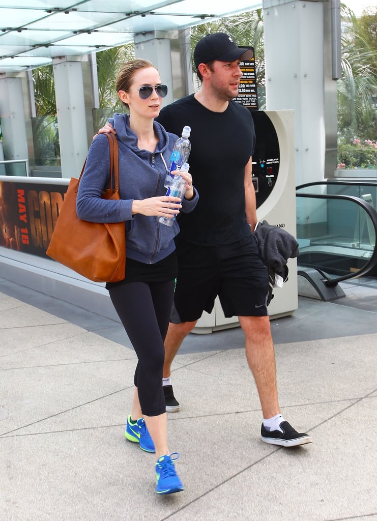 John Krasinski and Emily Blunt After Workout in LA