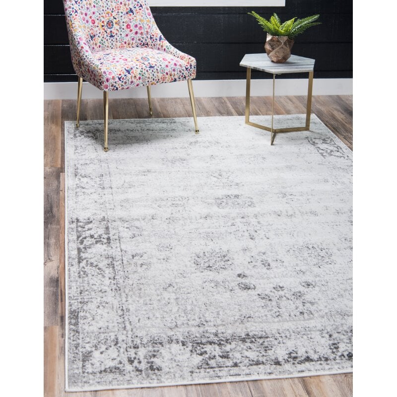 Brandt Floral Gray 6x9 Area Rug Best Furniture and Rugs From Wayfair