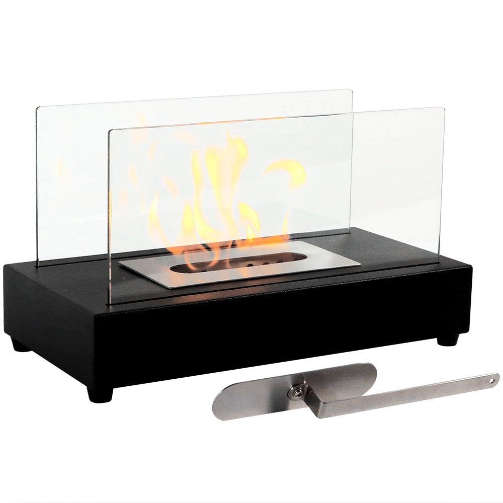 Sunnydaze Black El Fuego Ventless Tabletop Bio Ethanol Fireplace Best