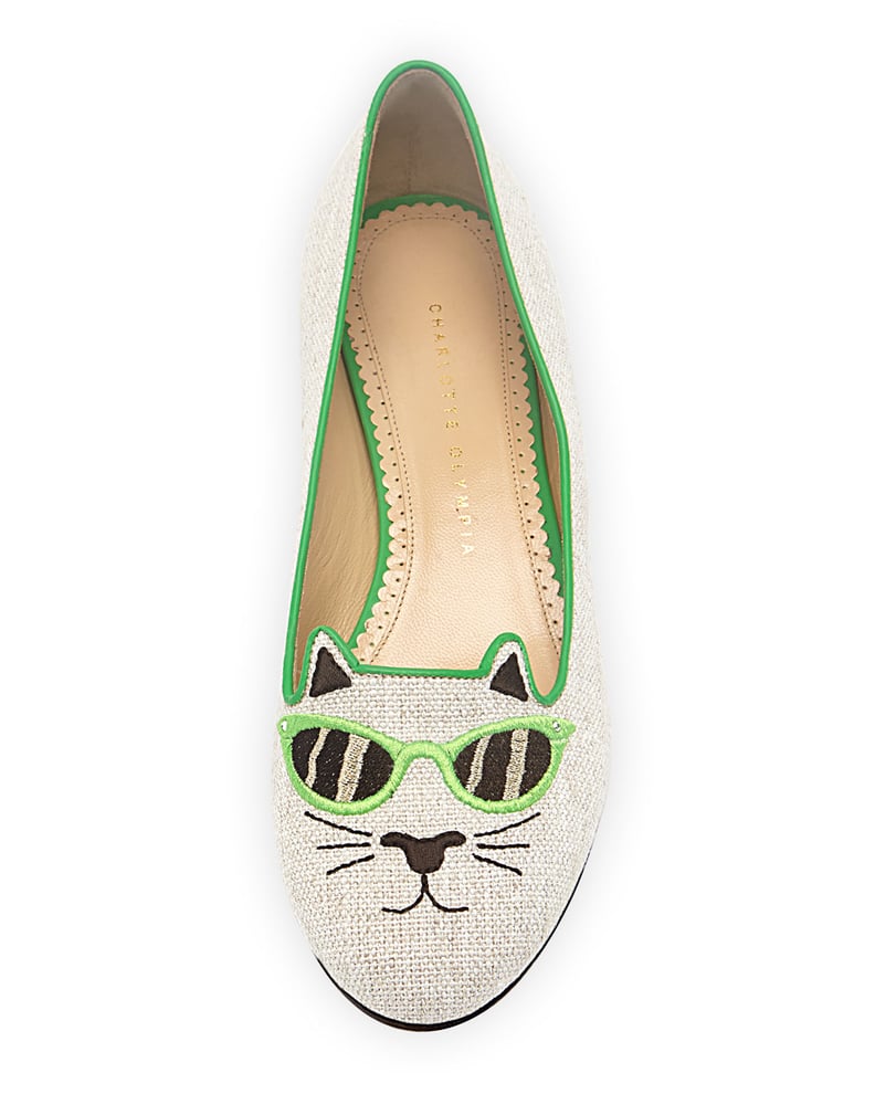 Charlotte Olympia Sunkissed Kitty Flats With Sunglasses | POPSUGAR Fashion