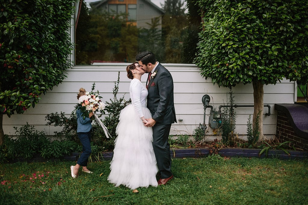 Little Girl Is Ring Bearer in Mom's Wedding
