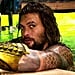 Jason Momoa on the Justice League Set