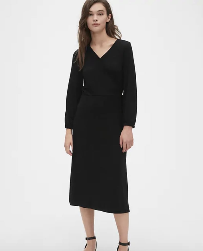 Gap Softspun Wrap Midi Dress