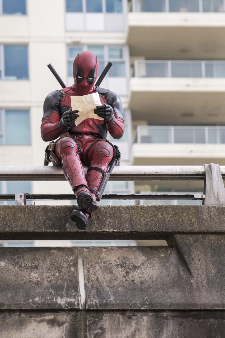 Even Deadpool Gets Pensive Deadpool Movie Pictures Popsugar Entertainment Photo 3 