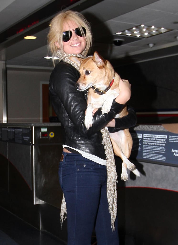 Kate Upton travels with her adorable dog, Boots, and has admitted that she often orders room service for the sweet pooch when they stay in hotels.