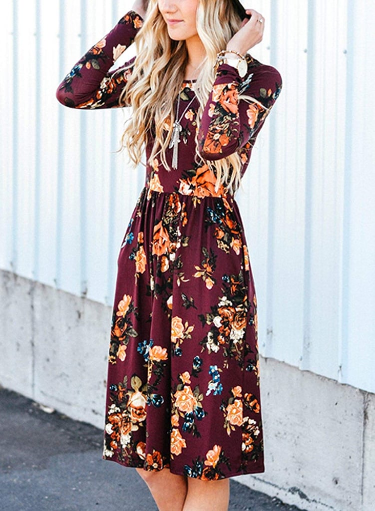 Zesica Long-Sleeve Floral Dress