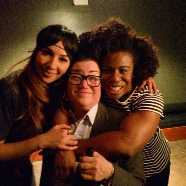 DeLauria is flanked by Aduba and Jackie Cruz.
Source: Instagram user realleadelaria