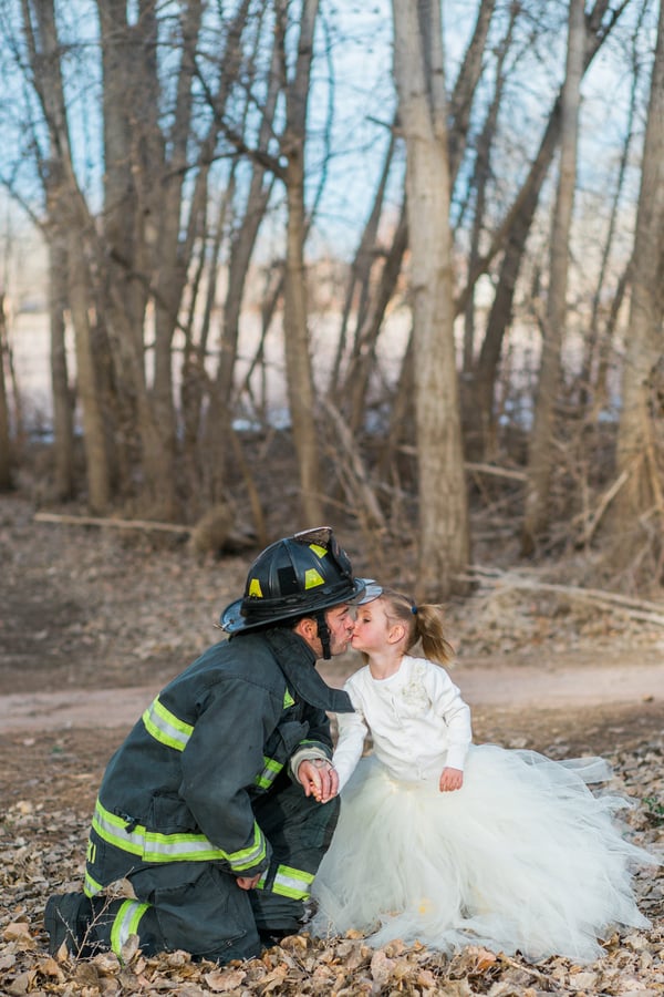 Father and Daughter Firefighter Photo Shoot