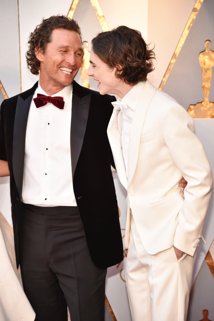 Timothée Chalamet With Matthew McConaughey at 2018 Oscars