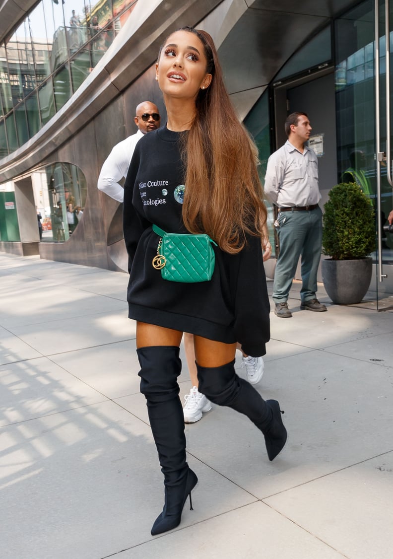 Ariana Grande in vinyl minidress, Vinyl Beauties