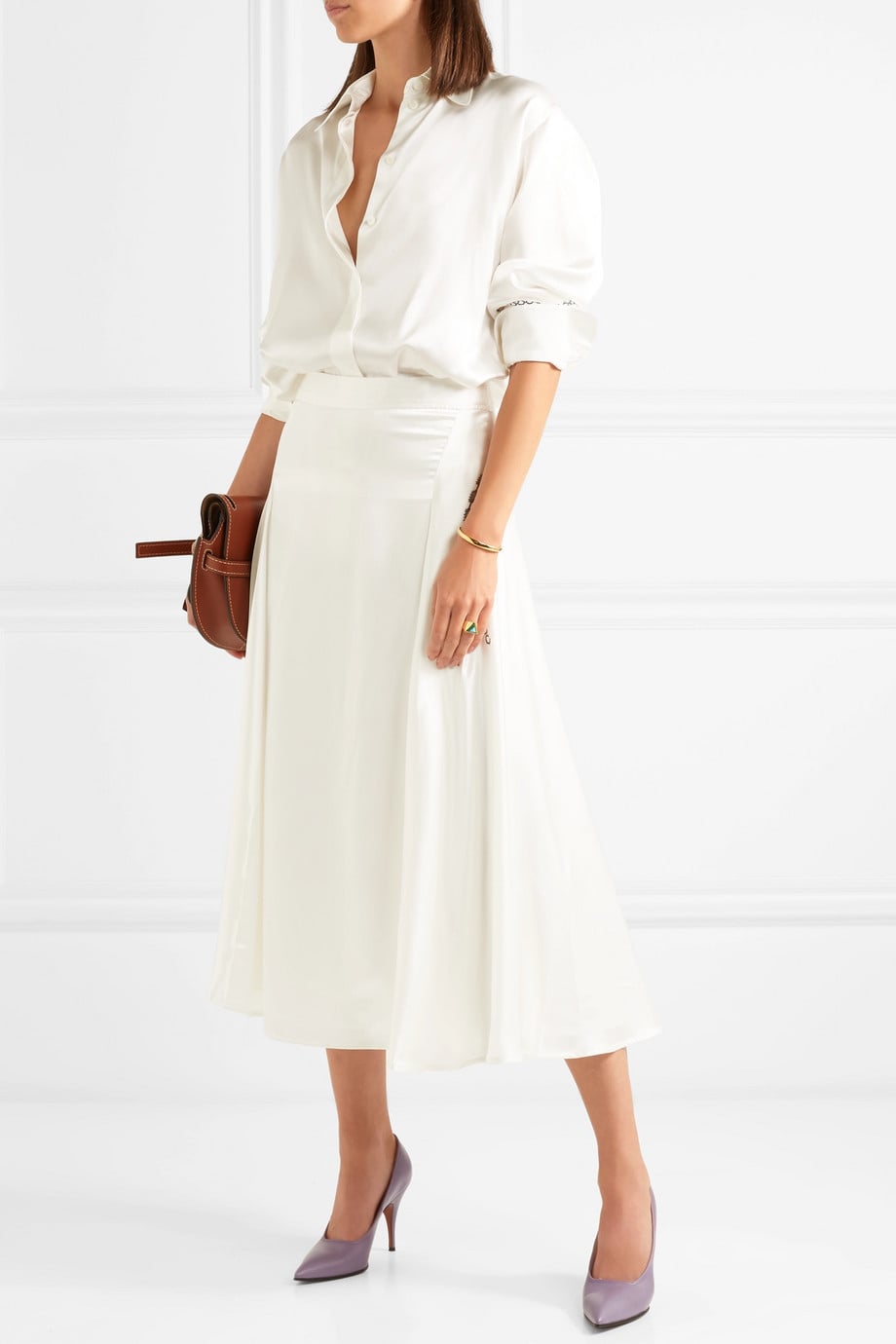 victoria beckham midi skirt