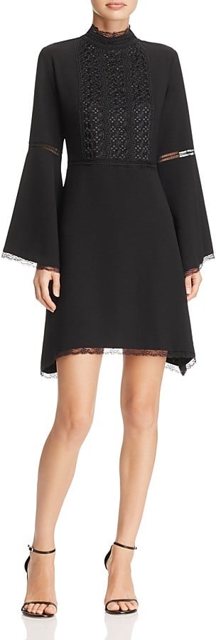 nanette Nanette Lepore Bell Sleeve Crepe Dress