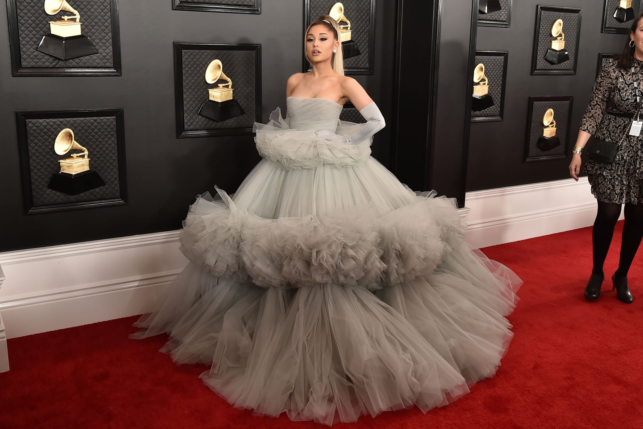 LOS ANGELES, CA - JANUARY 26: Ariana Grande attends the 62nd Annual Grammy Awards at Staples Centre on January 26, 2020 in Los Angeles, CA. (Photo by David Crotty/Patrick McMullan via Getty Images)