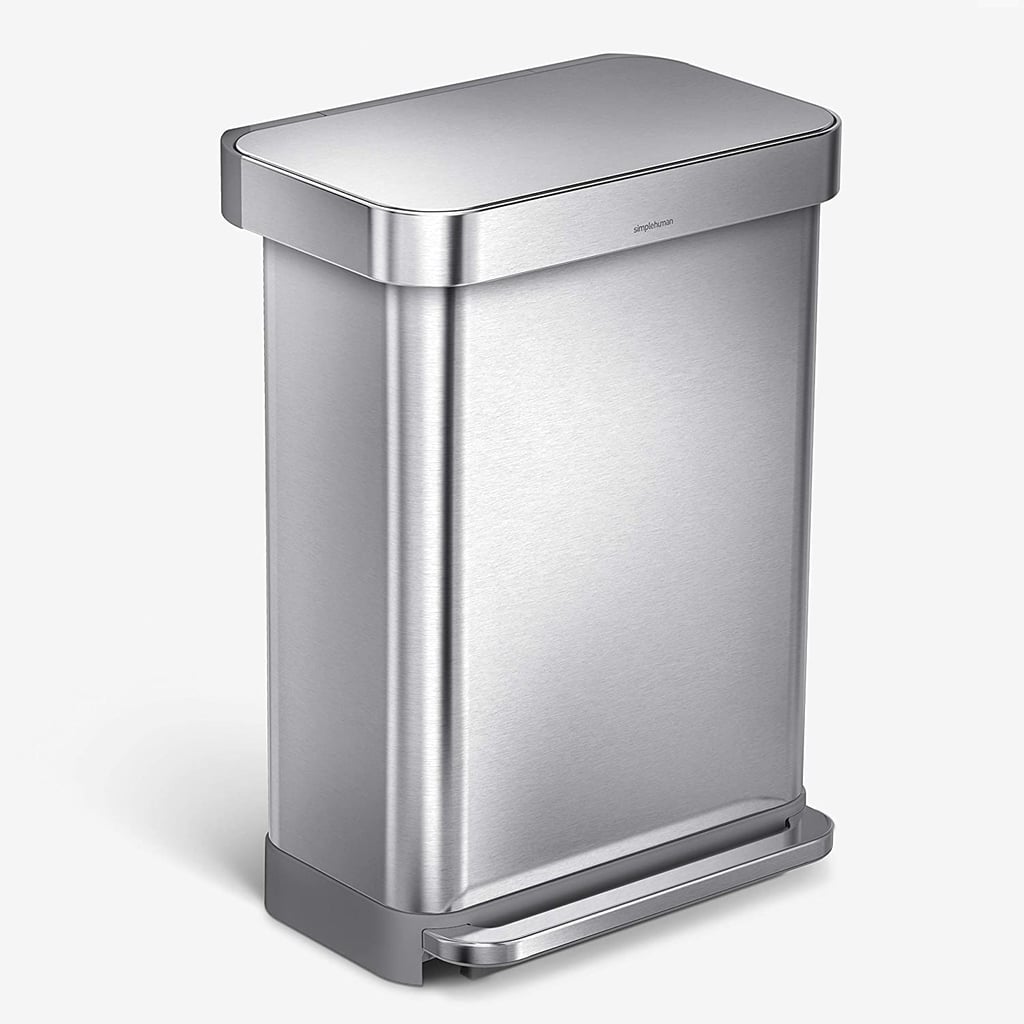 Simplehuman 55 Liter Rectangular Hands-Free Kitchen Step Trash Can With Soft-Close Lid